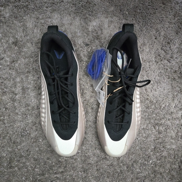 Adidas Anthony Edwards 1 Low Men Size 13 Black Blue And Metallic New 022026 - Picture 2 of 9